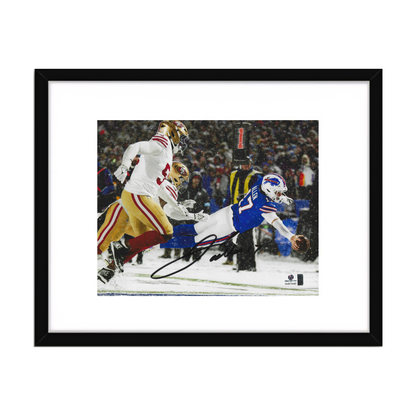 Josh Allen Buffalo Bills autographed 8x10 photo displayed in frame, Global Authentics GV973442