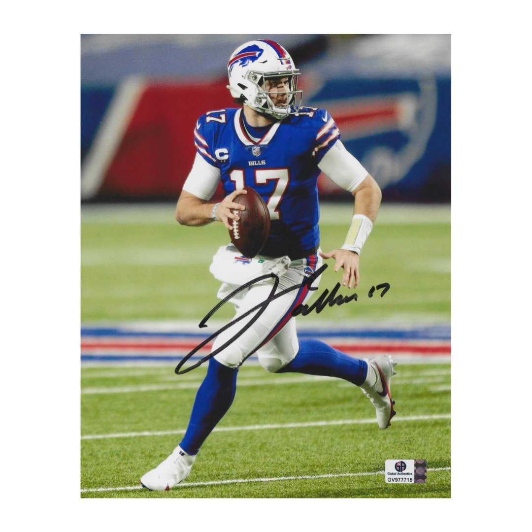 Josh Allen Buffalo Bills Autographed 8x10 Photo coa W/Frame