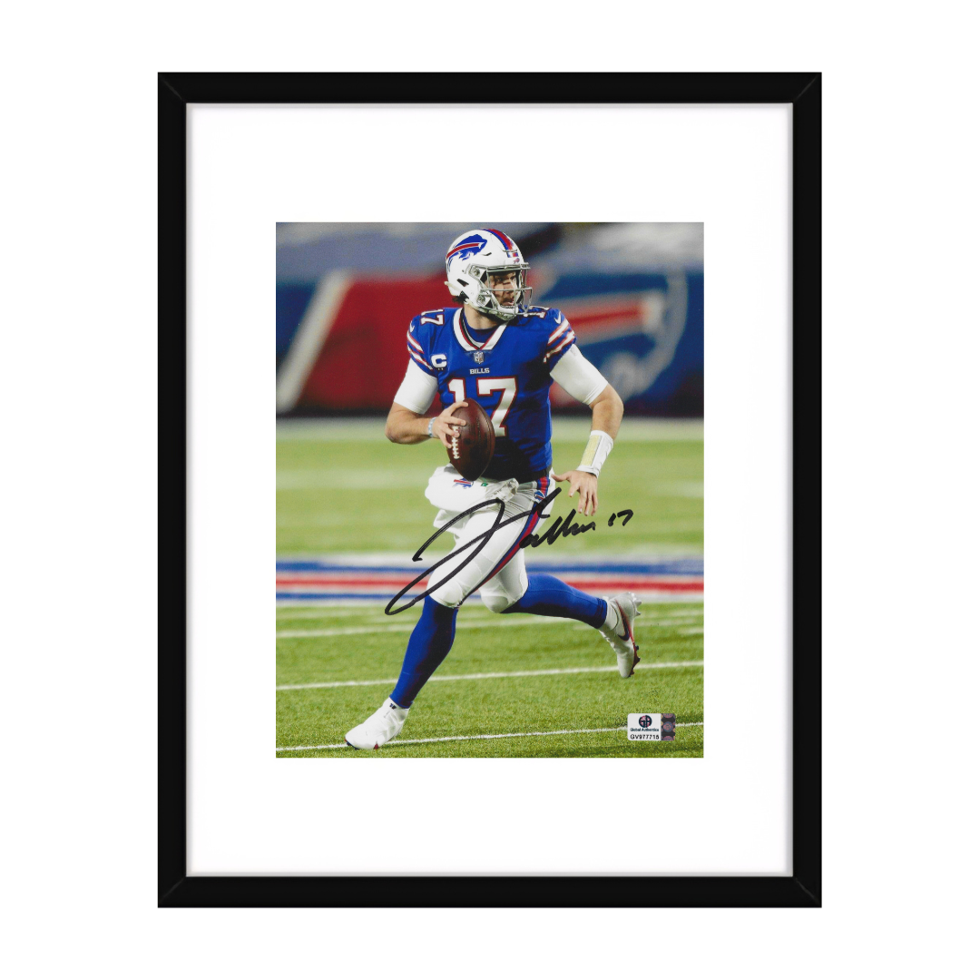 Josh Allen Buffalo Bills Autographed 8x10 Photo coa W/Frame