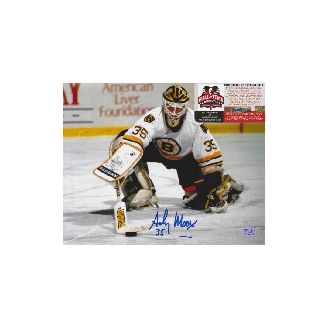 Andy Moog Boston Bruins Autographed 8x10 Photo With COA - Fan Freaks