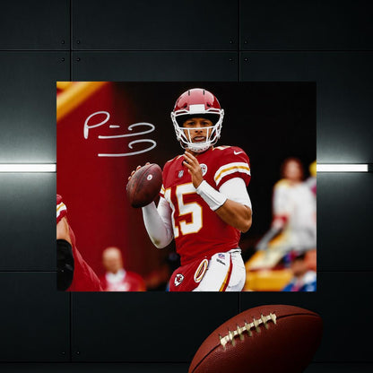 Patrick Mahomes Kansas City Chiefs printed signature-style 8x10 photo art reprint design 4, product image 1 of 3; not hand-autographed
