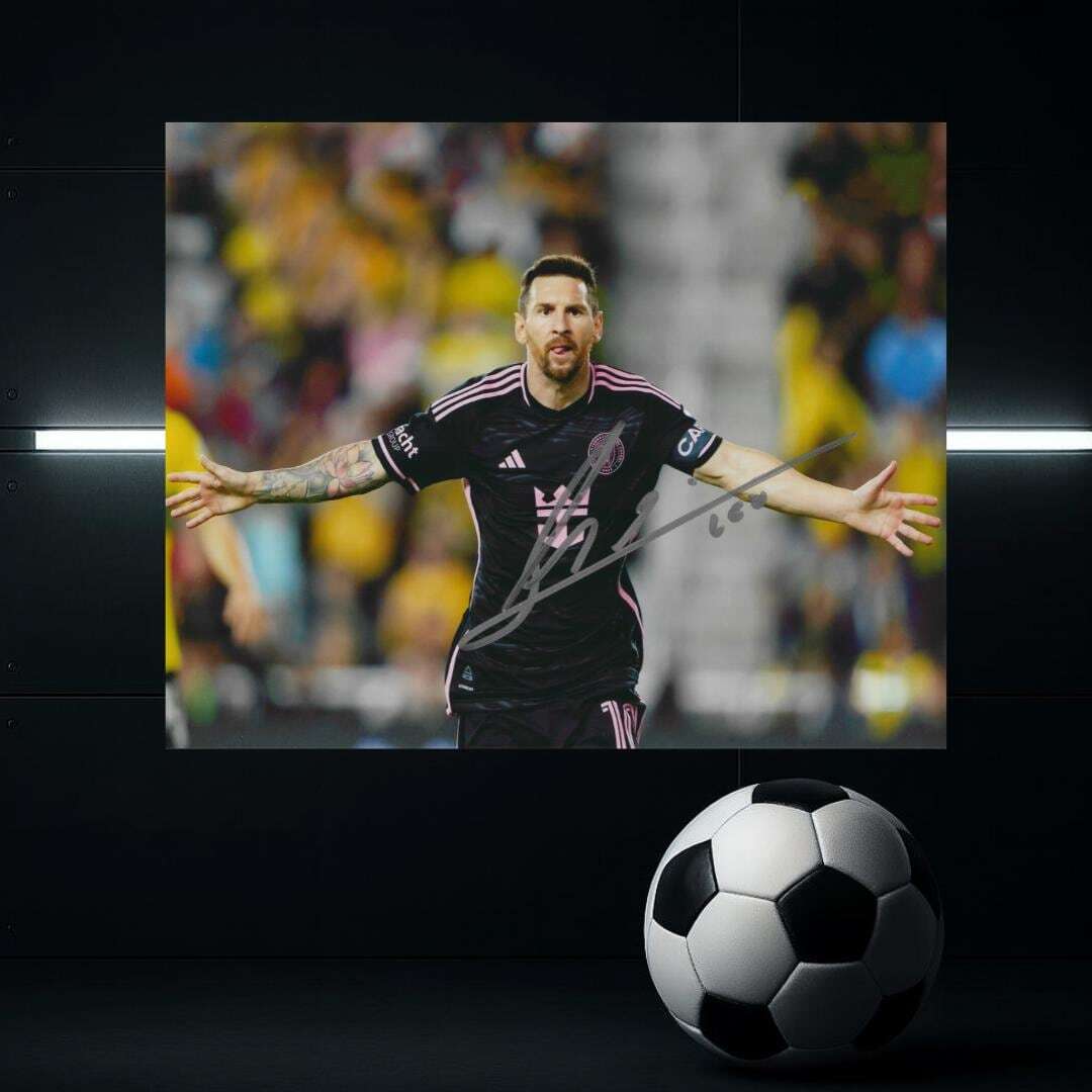 Lionel Messi 2 Signed Photo Print Autograph Wall Art