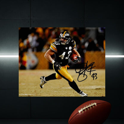 T.J. Watt Pittsburgh Steelers printed signature-style 8x10 photo art reprint, product image 1 of 3; not hand-autographed