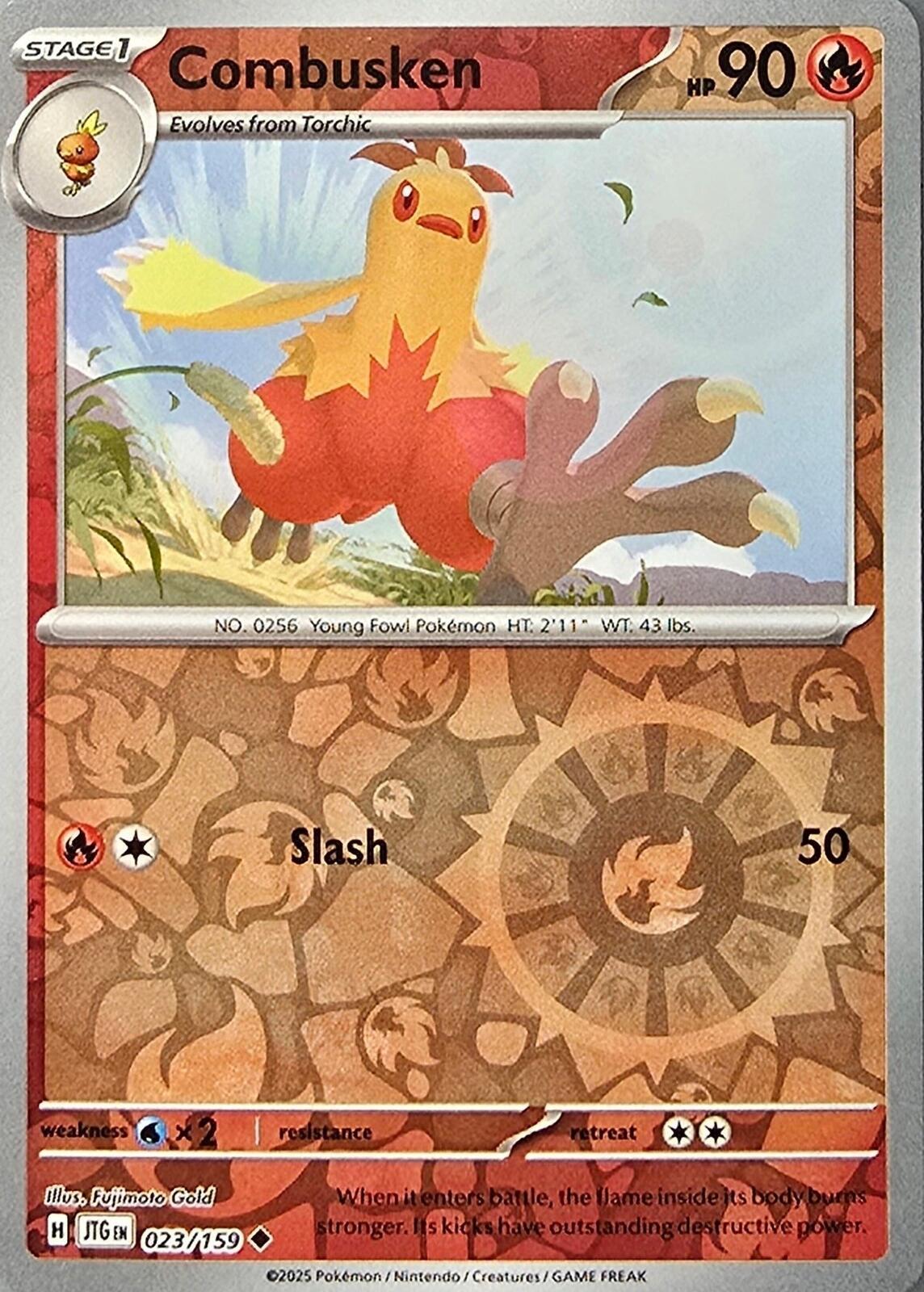 Combusken card (023/159) from the Pokémon SV09: Journey Together