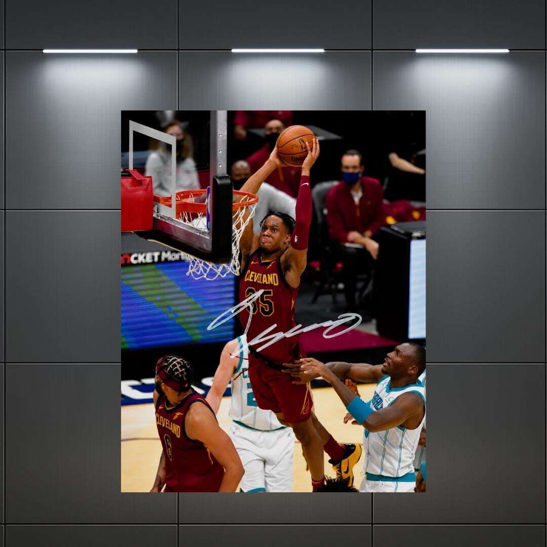 Isaac Okoro Cleveland Cavaliers Signed Photo Print Autograph Wall Art