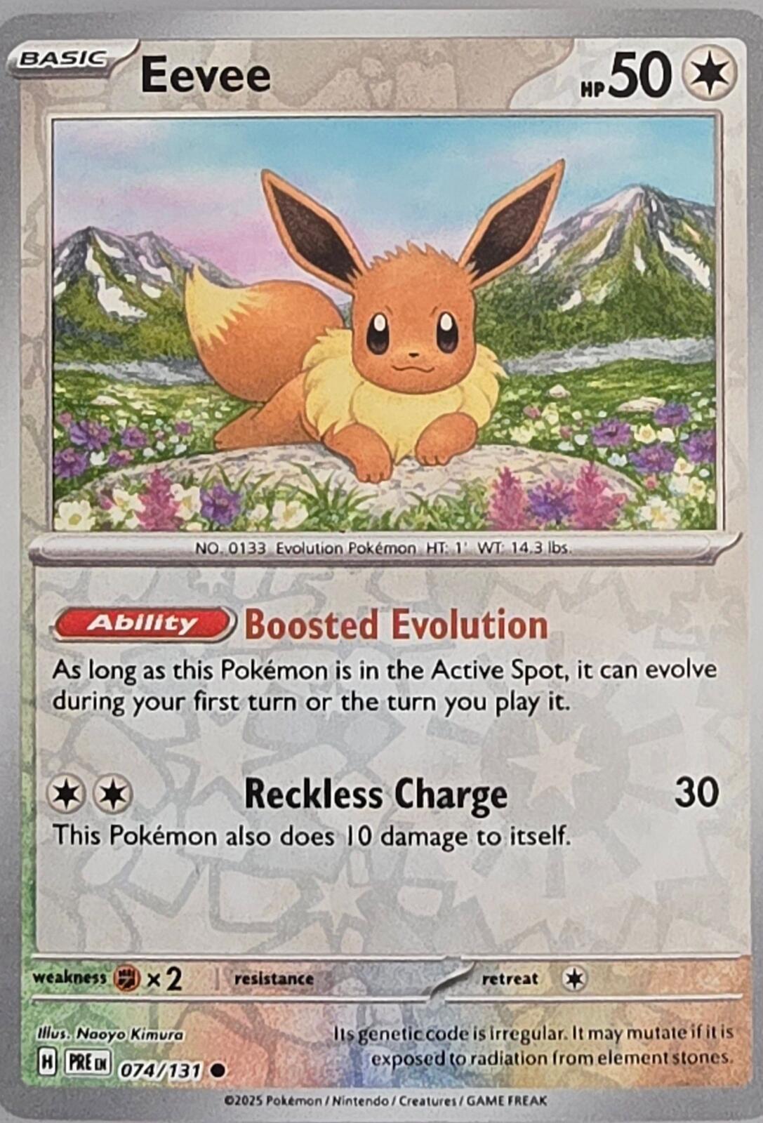Eevee 143/191 card from the Surging Sparks