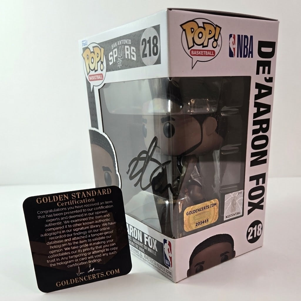 De'Aaron Fox Signed Sacramento Kings Funko Pop W/COA