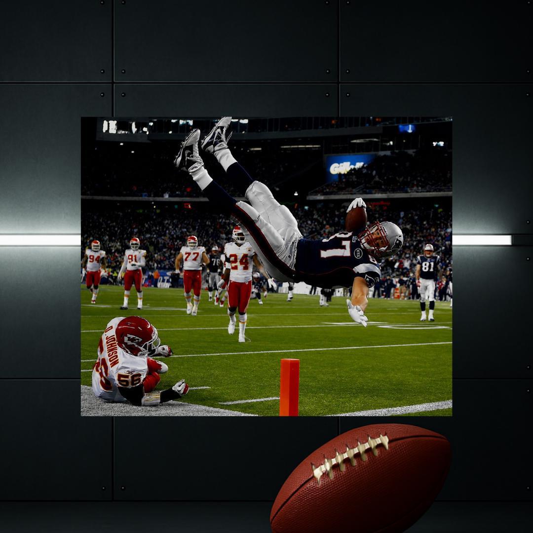 Rob Gronkowski New England Patriots Signed Photo Print Autograph Wall Art