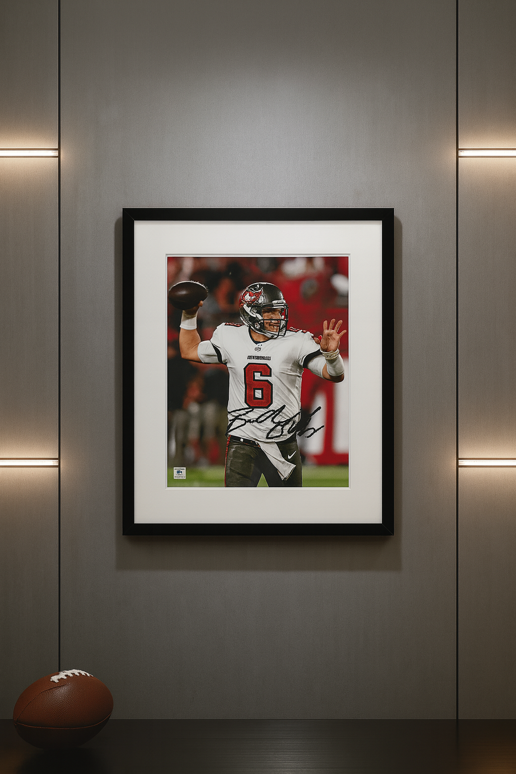 Baker Mayfield Tampa Bay Buccaneers Autographed 8x10 Photo With COA W/Frame