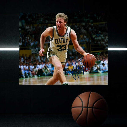 Larry Bird Boston Celtics printed signature-style 8x10 photo art reprint, product image 4 of 4; not hand-autographed