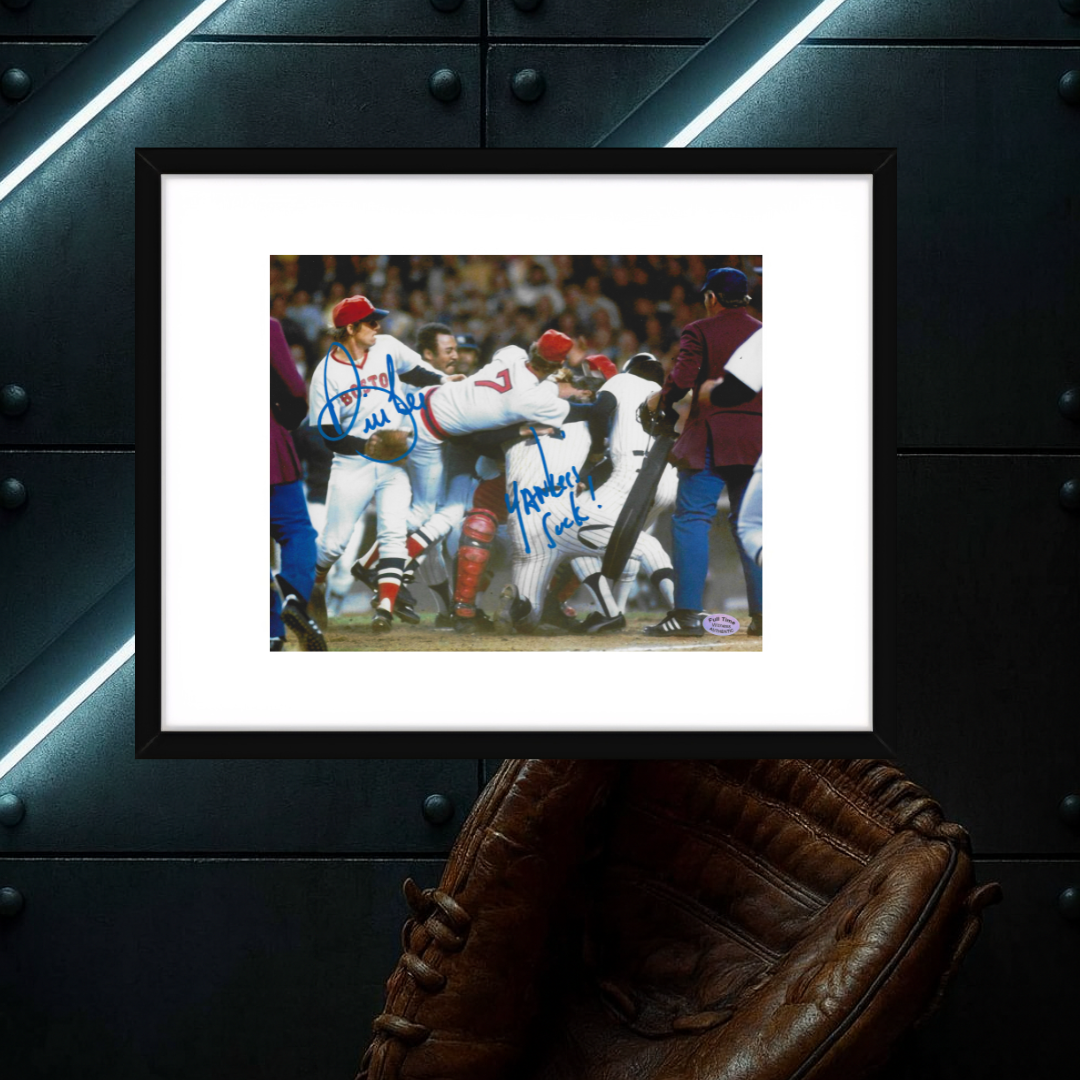 Bill Lee Boston Red Sox Autographed & Ins 8x10 Photo coa W/Frame