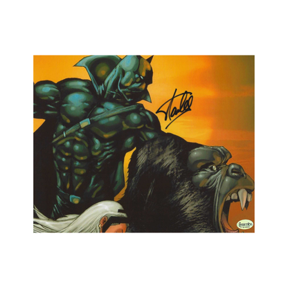 Stan Lee Black Panther autographed photo collectible
