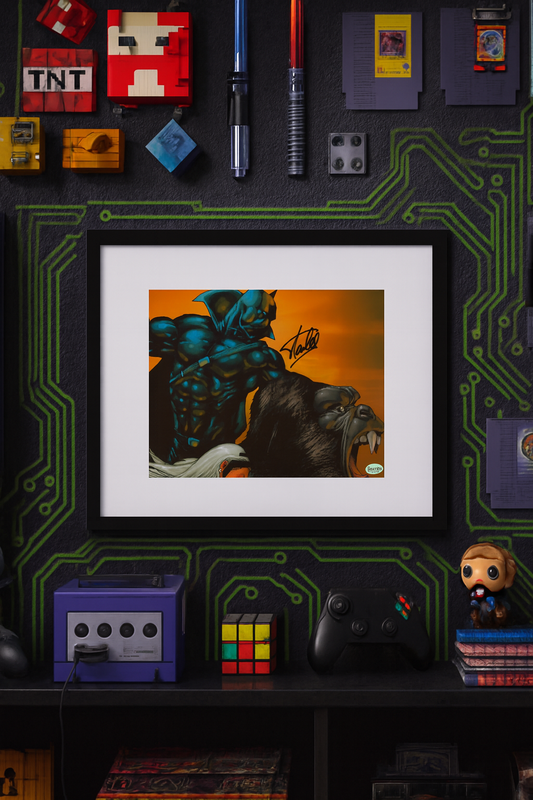 Stan Lee "Black Panther" autographed 8x10 photo Legends COA W/Frame