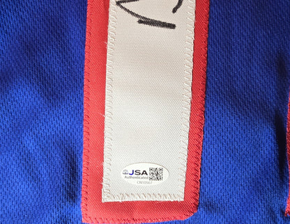 JSA authentication image for Drew Bledsoe New England Patriots signed football jersey