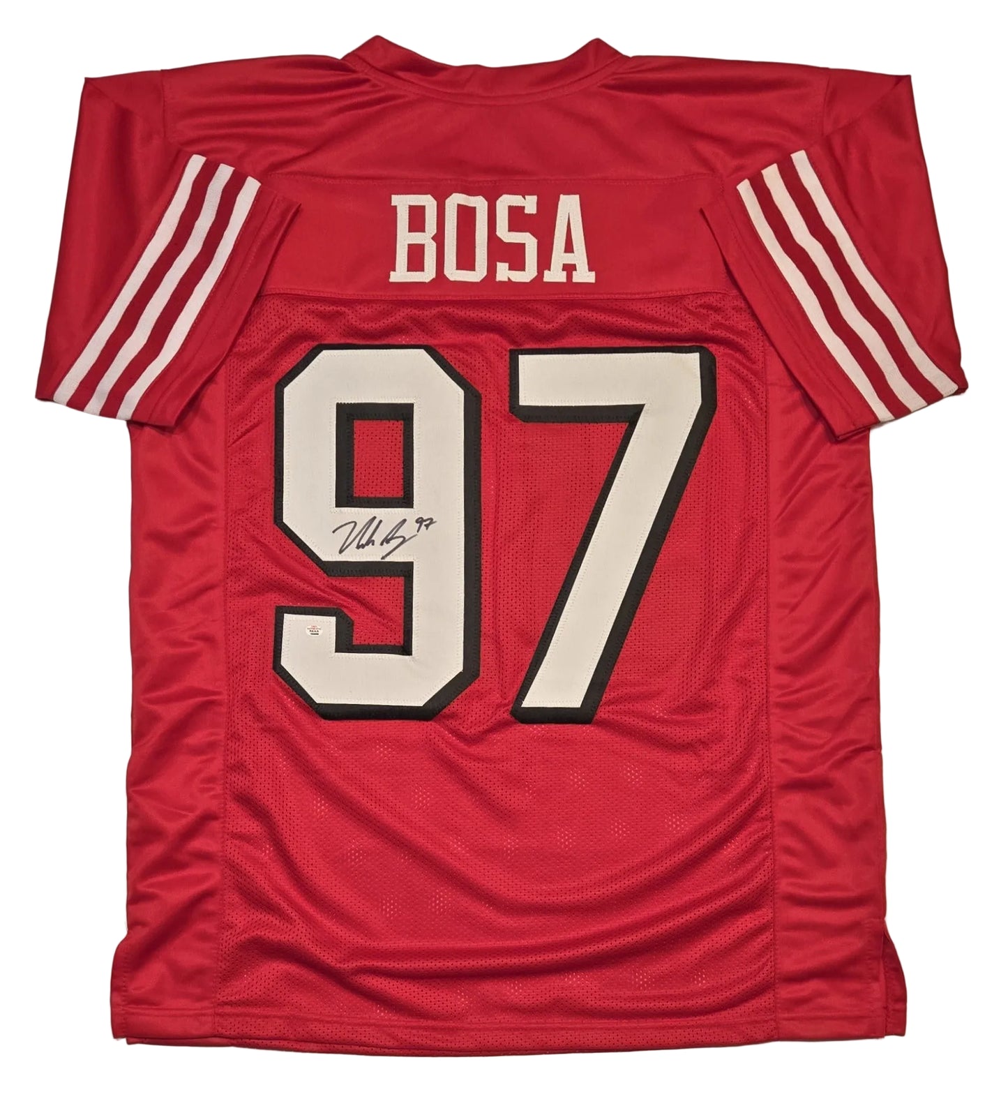 Nick Bosa San Francisco 49ers autographed football jersey PAAS COA (XL)