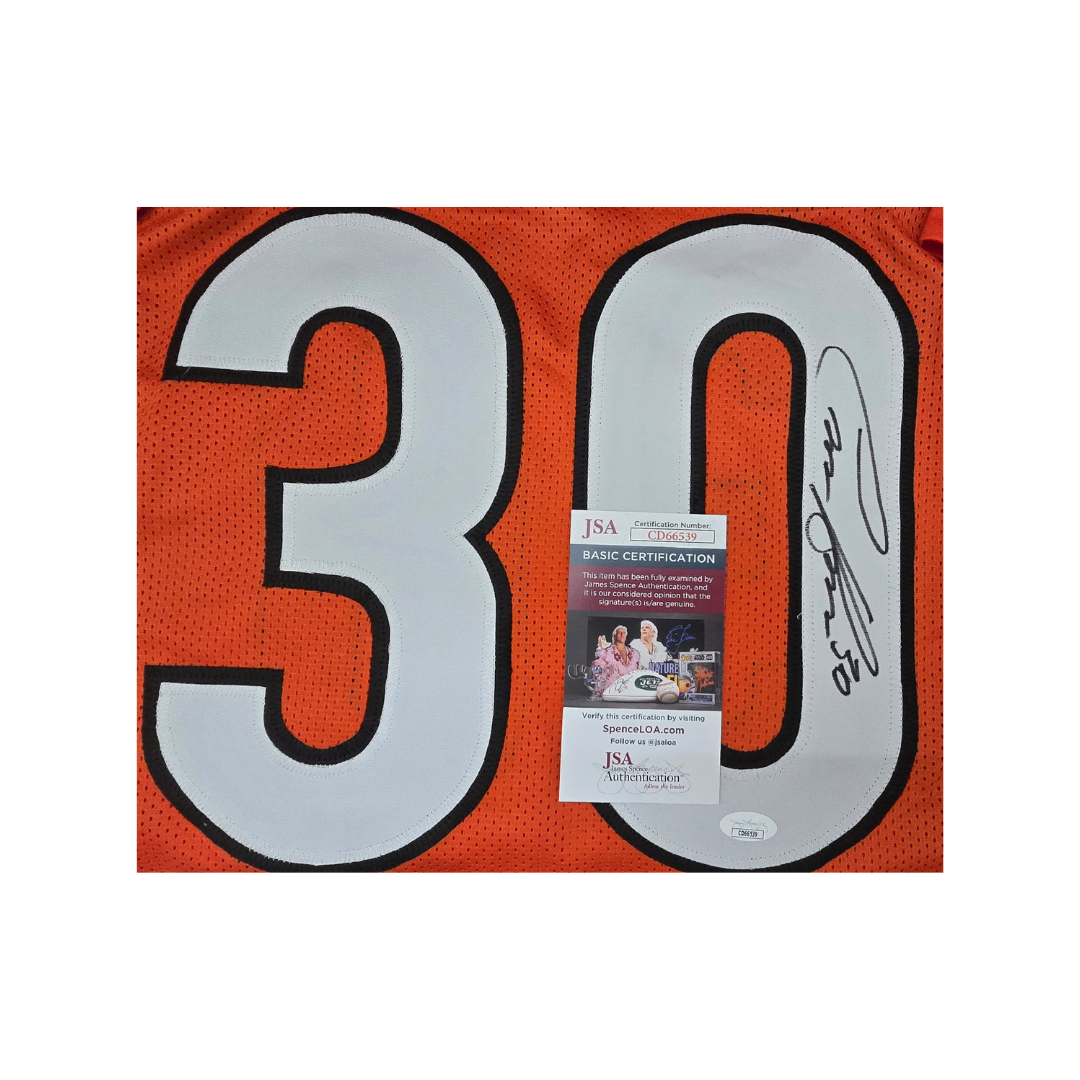 Chase Brown of the Cincinnati Bengals autographed football jersey JSA COA - Fan Freaks