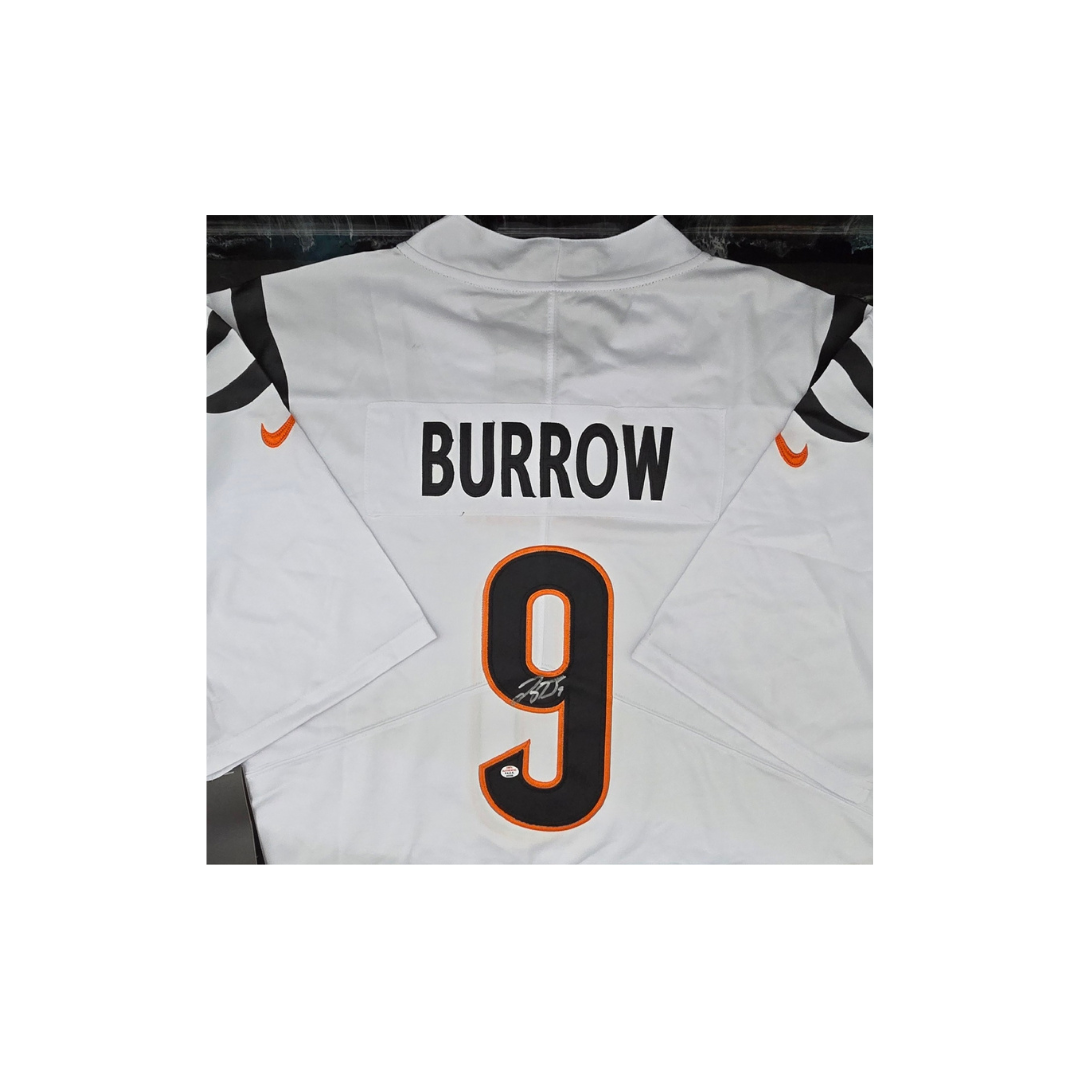 Joe Burrow of the Cincinnati Bengals autographed football jersey COA