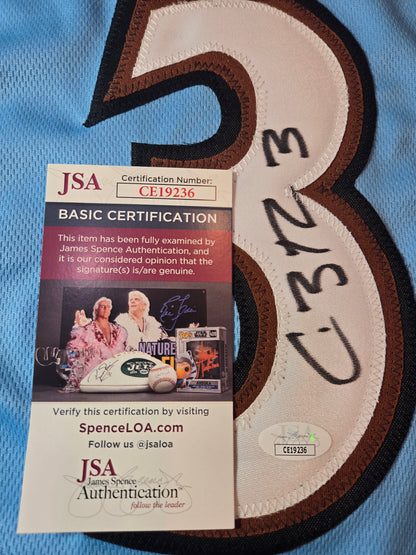 JSA certificate of authenticity pictured for Caron Butler Washington Wizards signed jersey