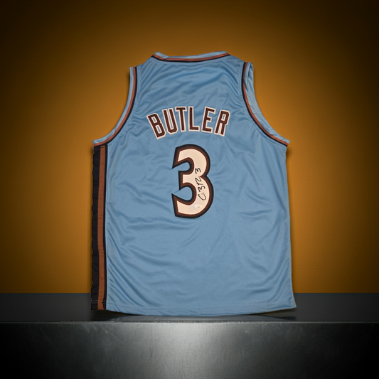 Caron Butler Washington Wizards Autographed Blue Basketball Jersey JSA COA