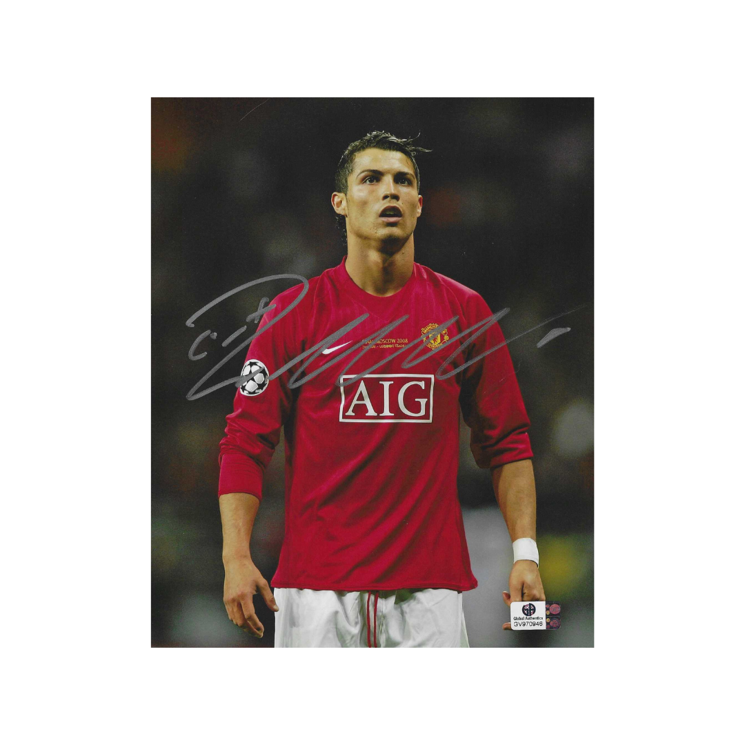 Cristiano Ronaldo Manchester United Autographed 8x10 Photo coa W/Frame