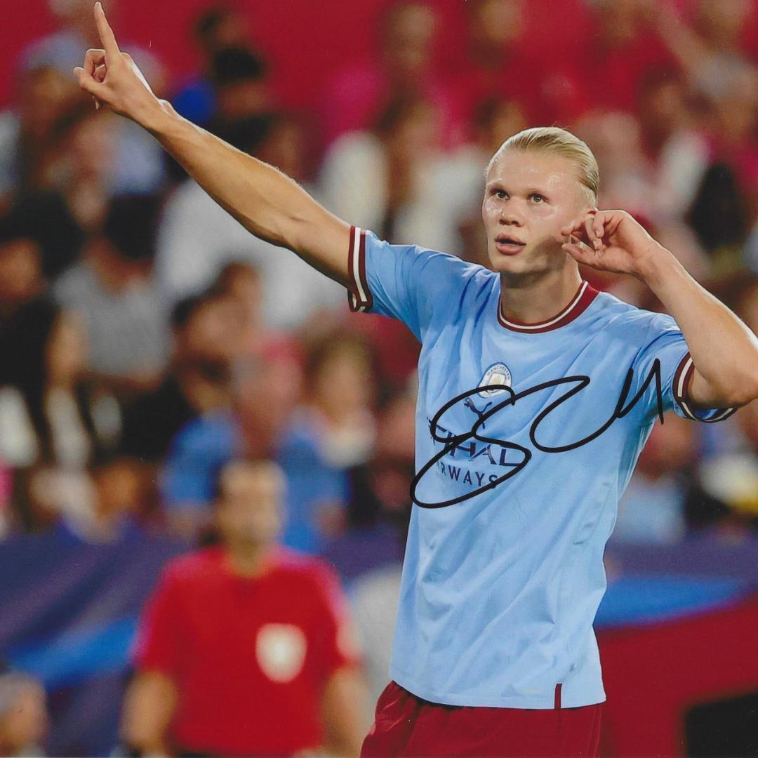 Erling Haaland 1 Signed Photo Print Autograph Wall Art