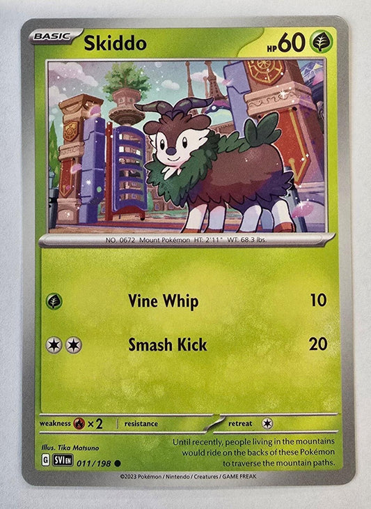 Skiddo From  Scarlet & Violet Base Set card number 011/198.