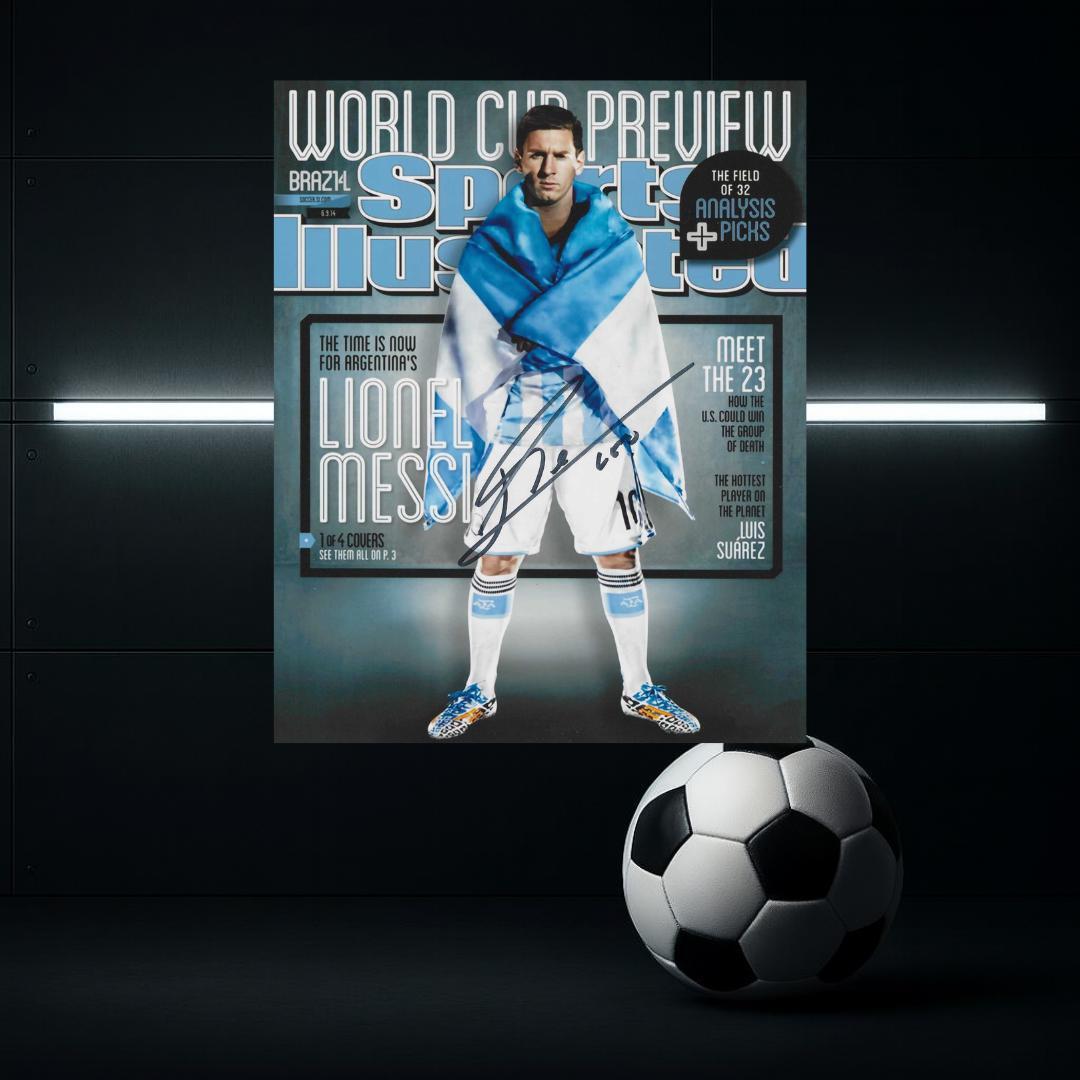 Lionel Messi 1 Signed Photo Print Autograph Wall Art