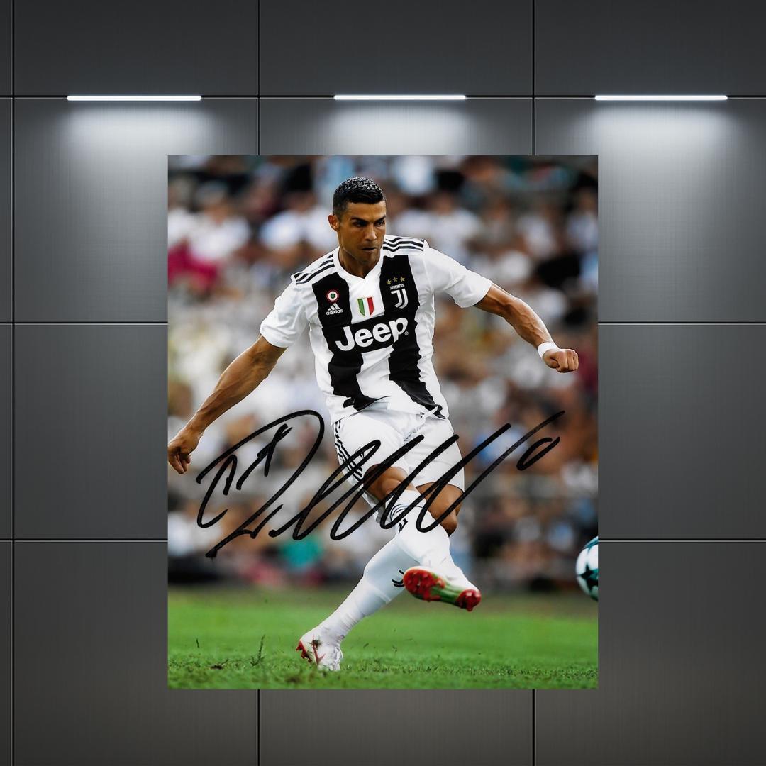 Cristiano Ronaldo Juventus FC 2 Signed Photo Print Autograph Wall Art