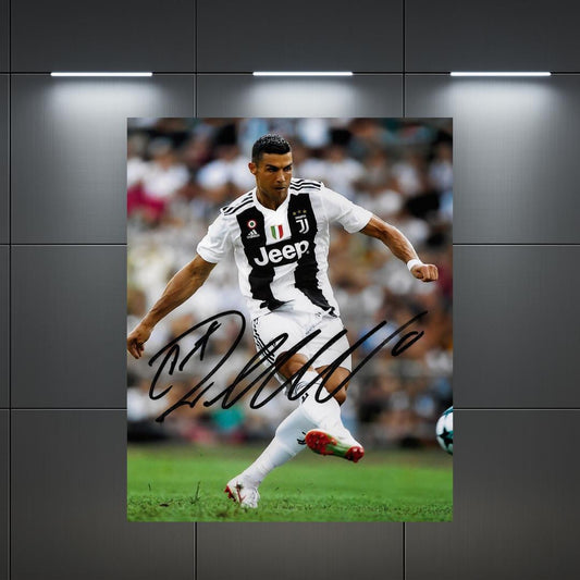 Cristiano Ronaldo Juventus FC 2 Signed Photo Print Autograph Wall Art