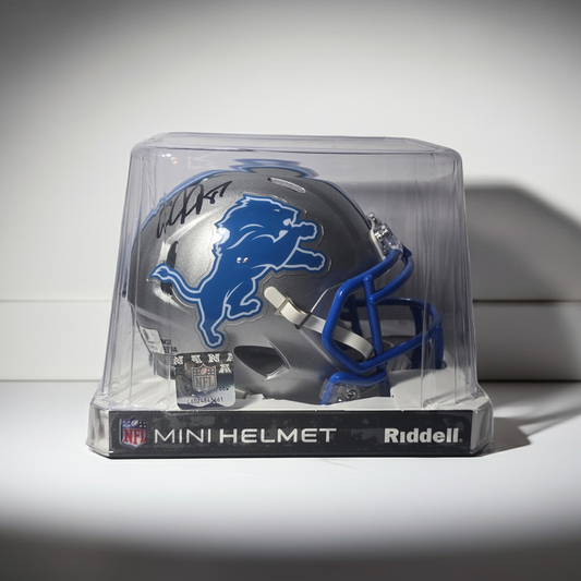 Calvin Johnson Detroit Lions Autographed Riddell Mini-Helmet coa