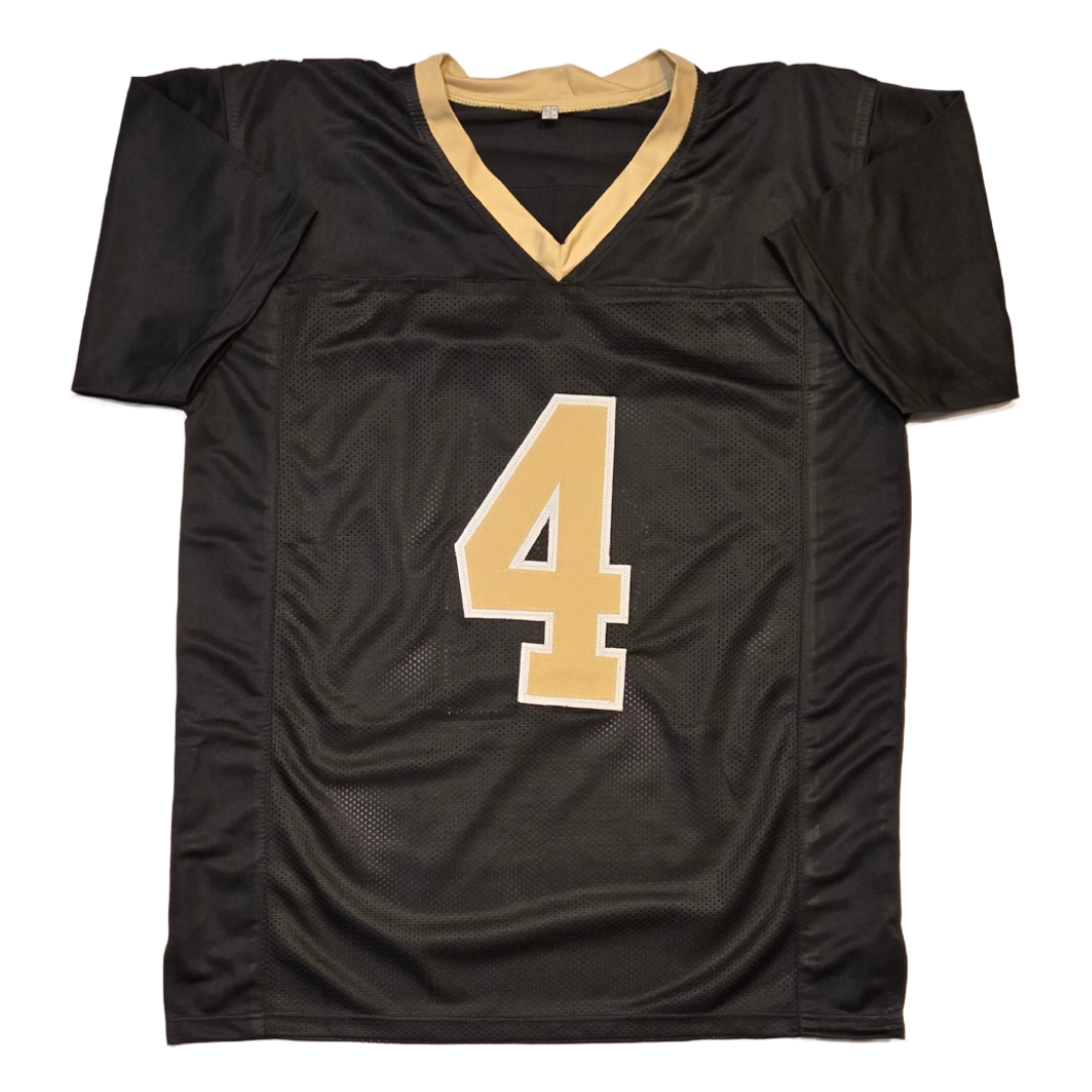 Derek Carr New Orleans Saints Autographed Black Football Jersey coa (XL)