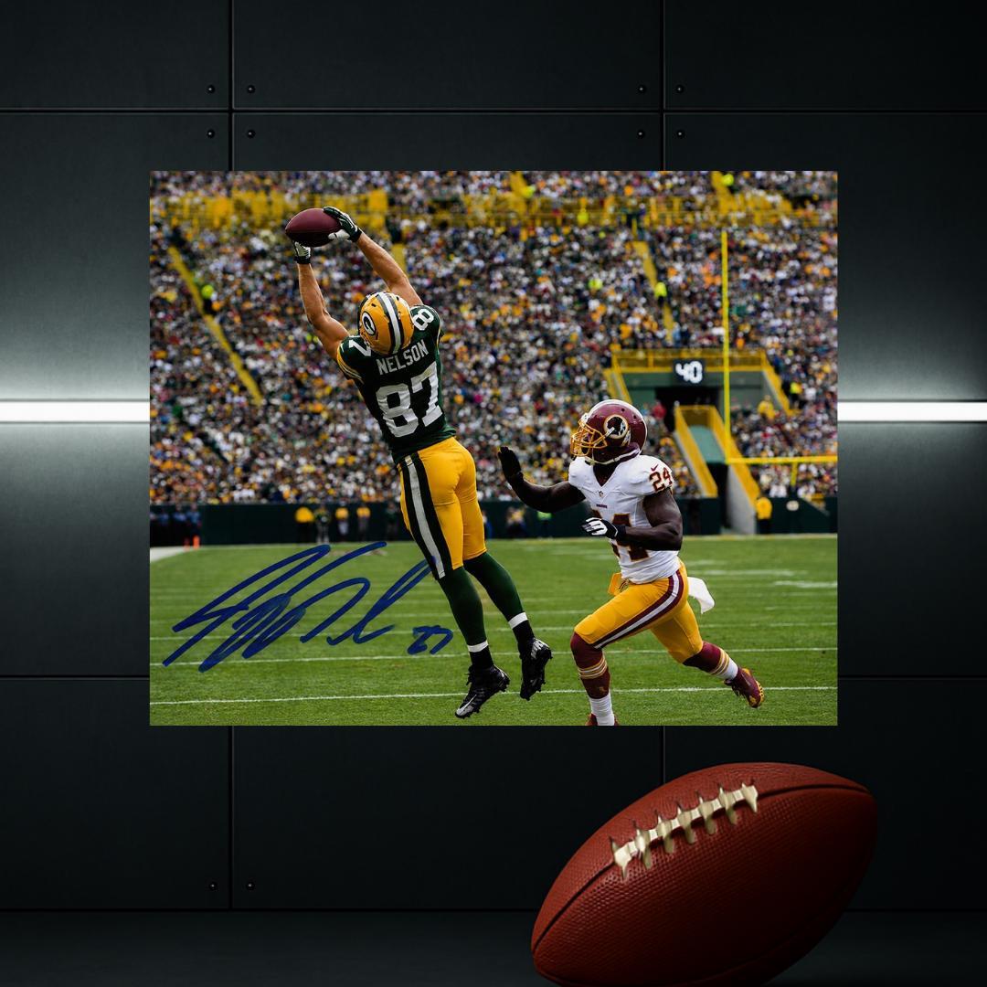 Jordy Nelson Green Bay Packers Signed Photo Print Autograph Wall Art