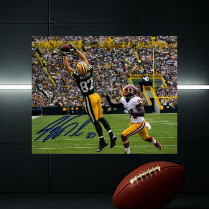 Jordy Nelson Green Bay Packers printed signature-style 8x10 photo art reprint, product image 1 of 3; not hand-autographed