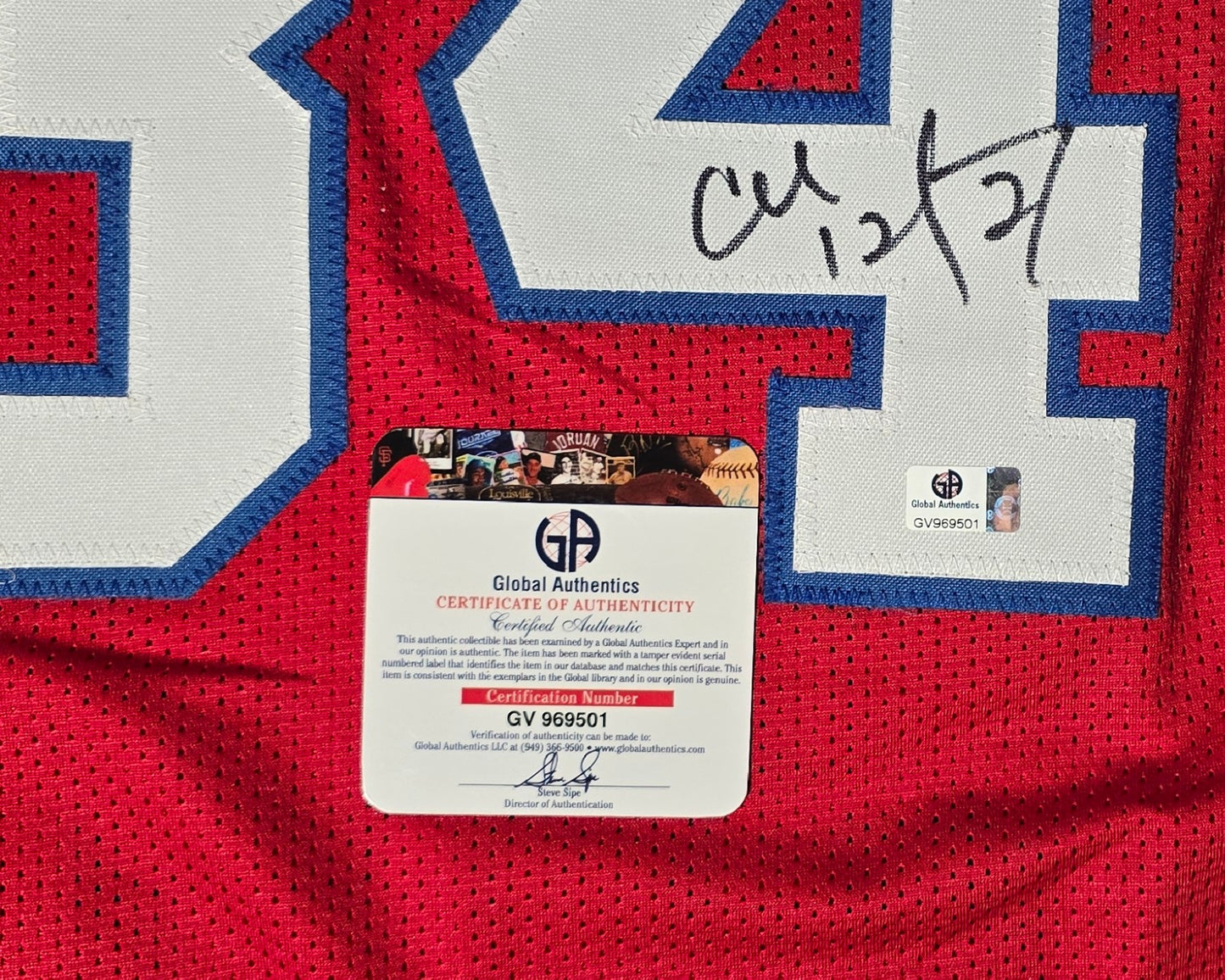 Charles Barkley Philadelphia 76ers Autographed Basketball Jersey coa