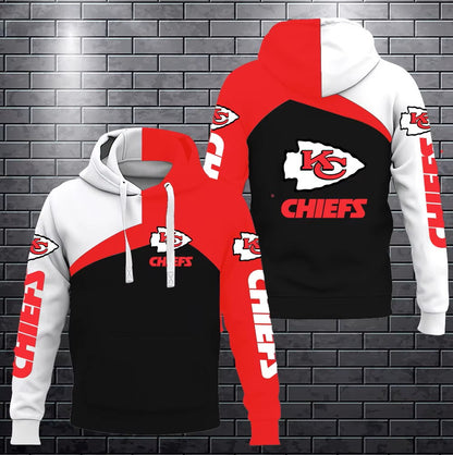 Kansas City Chiefs men's NFL Sideline Athletic Stack performance pullover hoodie