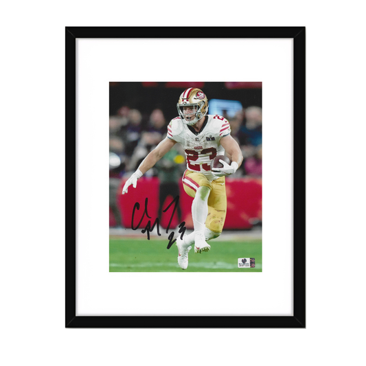 Christian McCaffery San Francisco 49ers Autographed 8x10 Photo Art Print