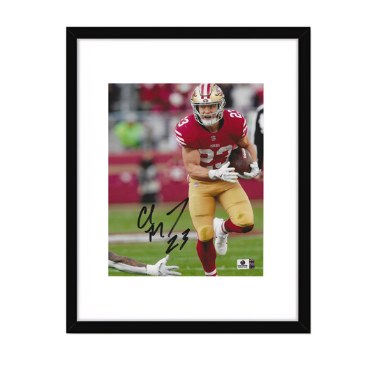Christian McCaffery San Francisco 49ers Autographed 8x10 Photo Art Print