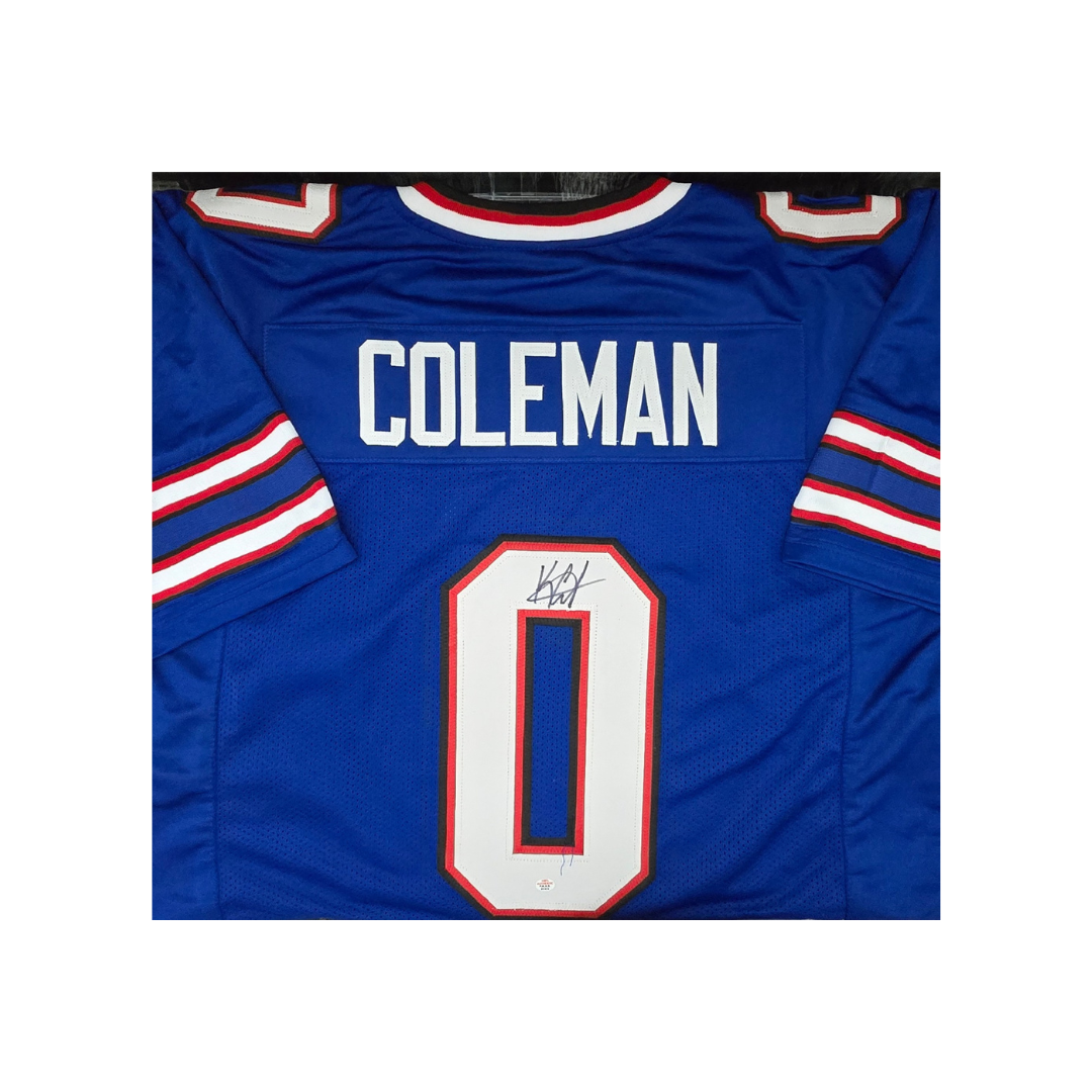 Keon Coleman of the Buffalo Bills autographed football jersey COA - Fan Freaks