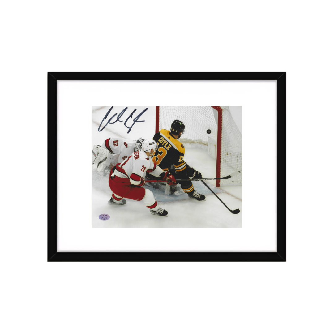 Charlie Coyle Boston Bruins Autographed 8x10 Photo With COA W/Frame - Fan Freaks