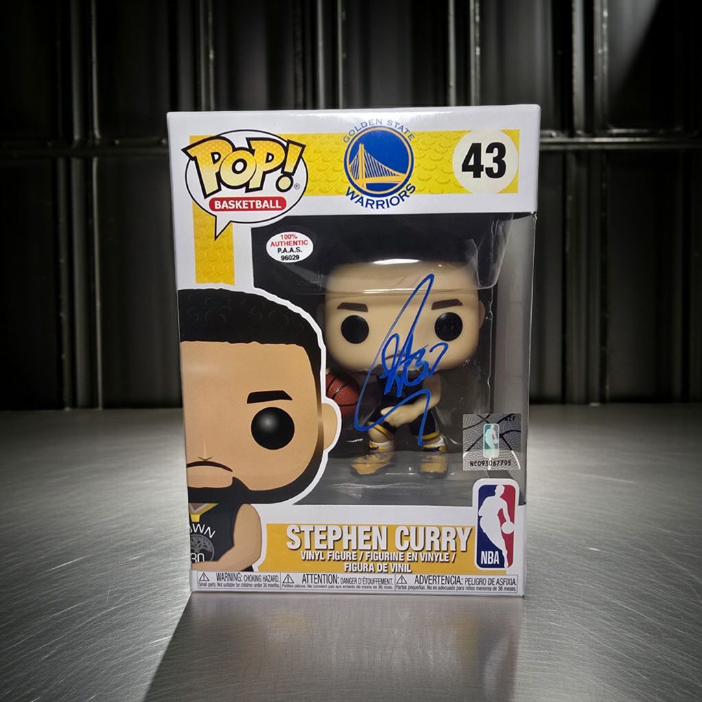 Stephen Curry of the Golden State Warriors autographed Funko Pop COA