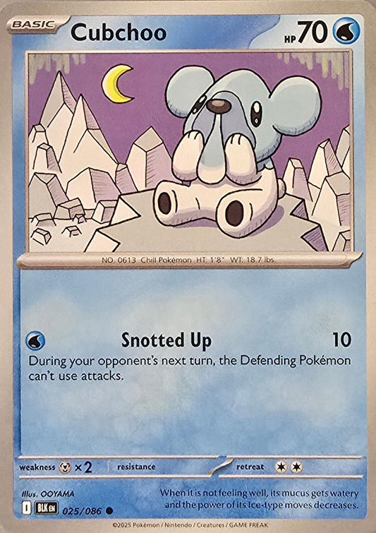 Cubchoo 025/086 Common card from Black Bolt