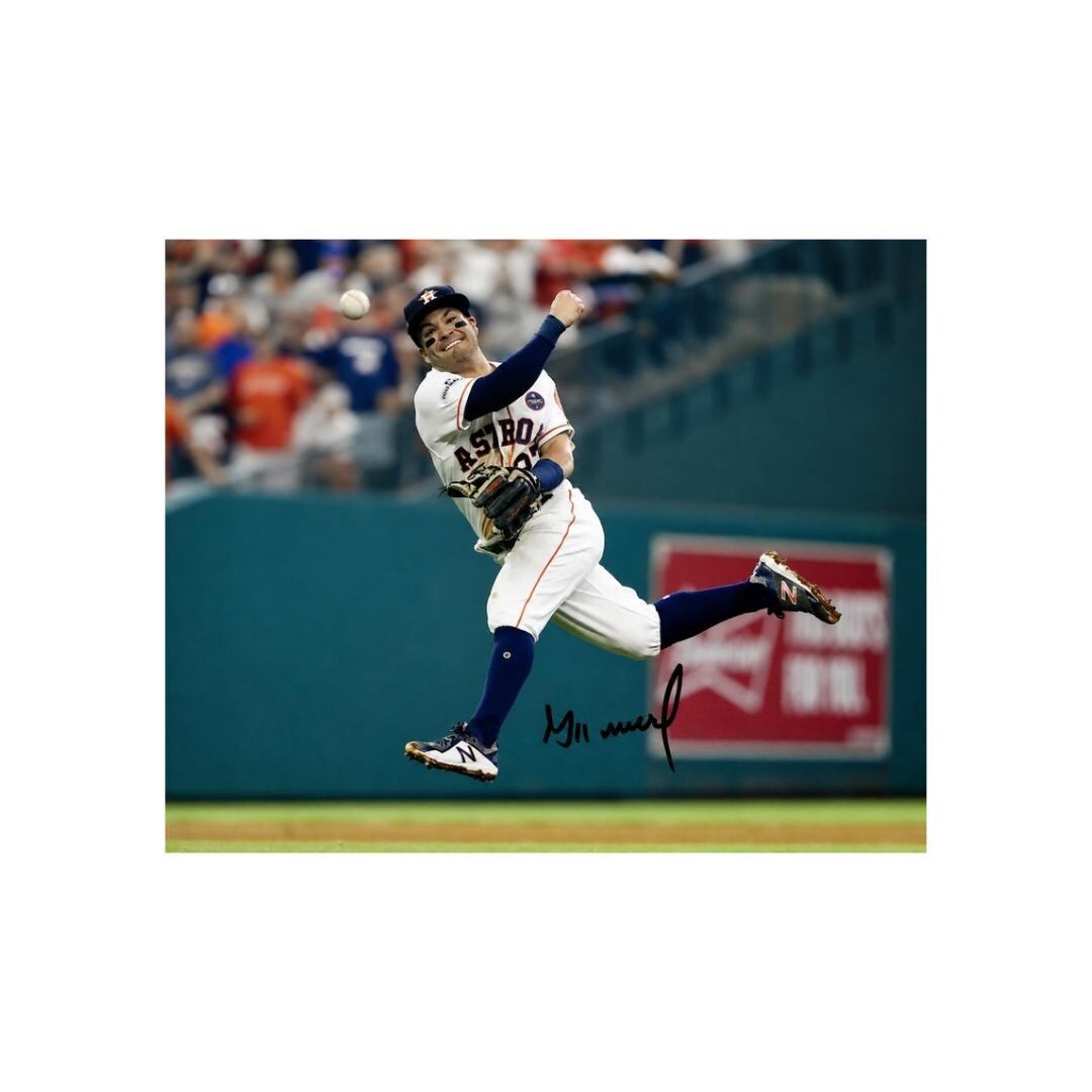 Jose Altuve Houston Astros Signed Photo Print Autograph Wall Art