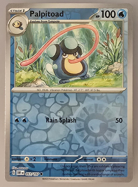 Palpitoad 051/197 Reverse Holo from Obsidian Flames