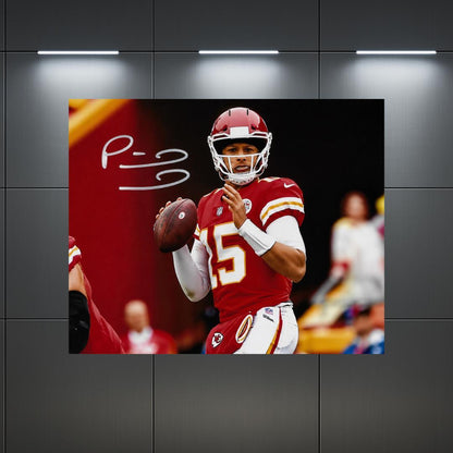 Patrick Mahomes Kansas City Chiefs printed signature-style 8x10 photo art reprint design 4, product image 3 of 3; not hand-autographed