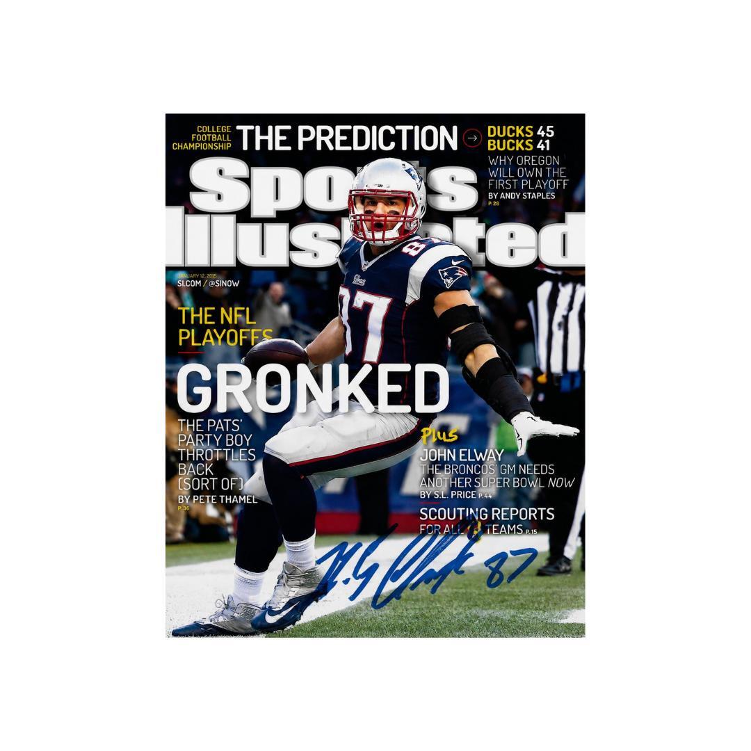 Rob Gronkowski New England Patriots Signed Photo Print Autograph Wall Art