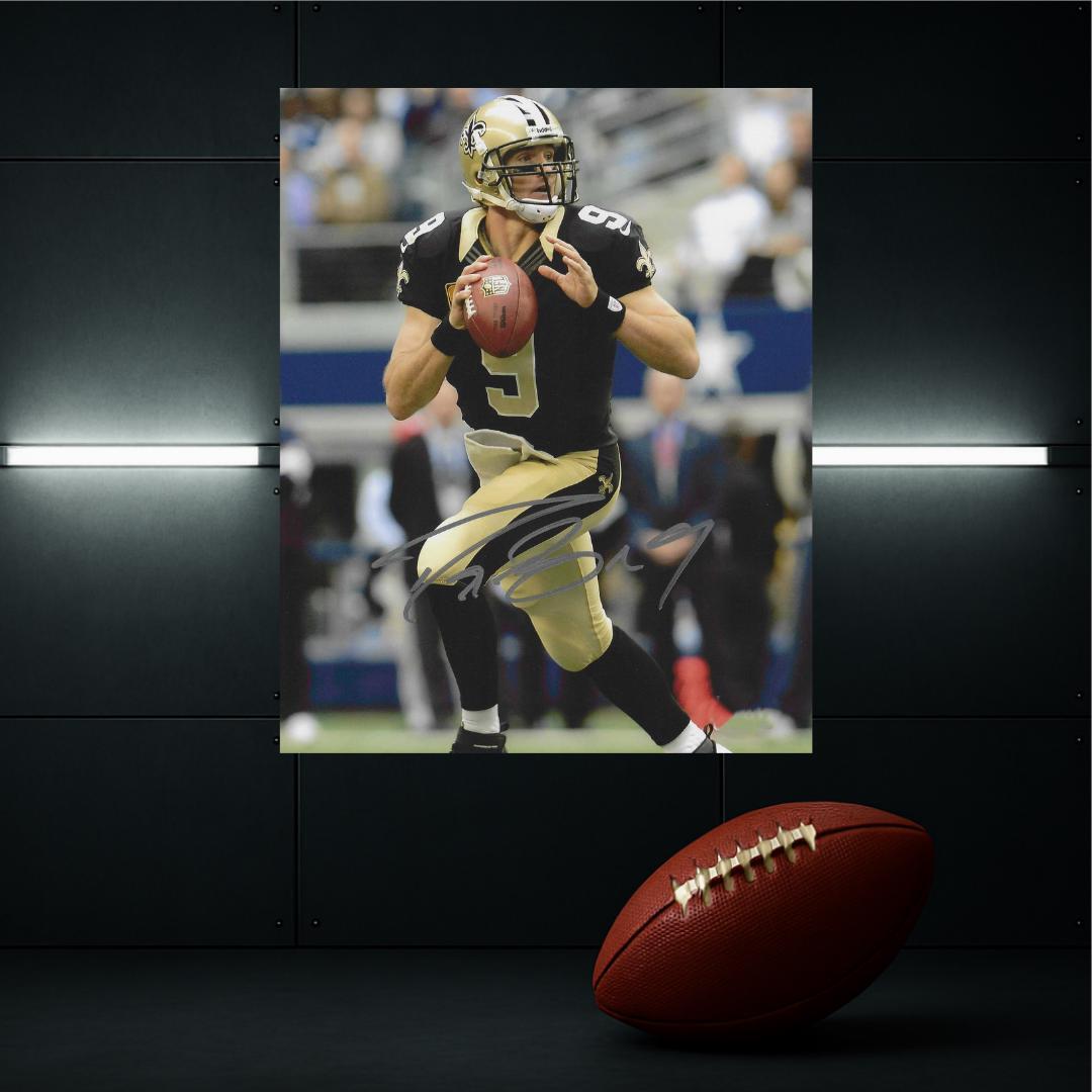 Drew Brees New Orleans Saints 1 Signed Photo Print Autograph Wall Art