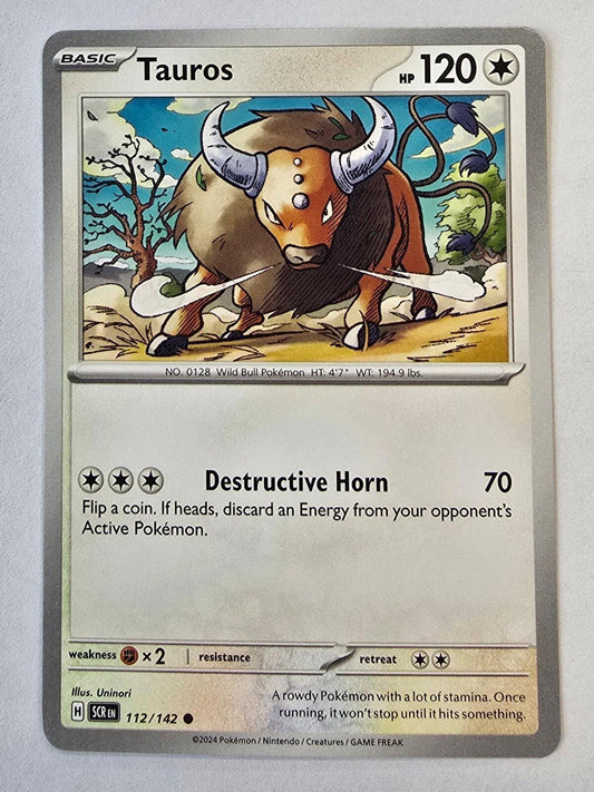 Tauros 112/142 card from Stellar Crown