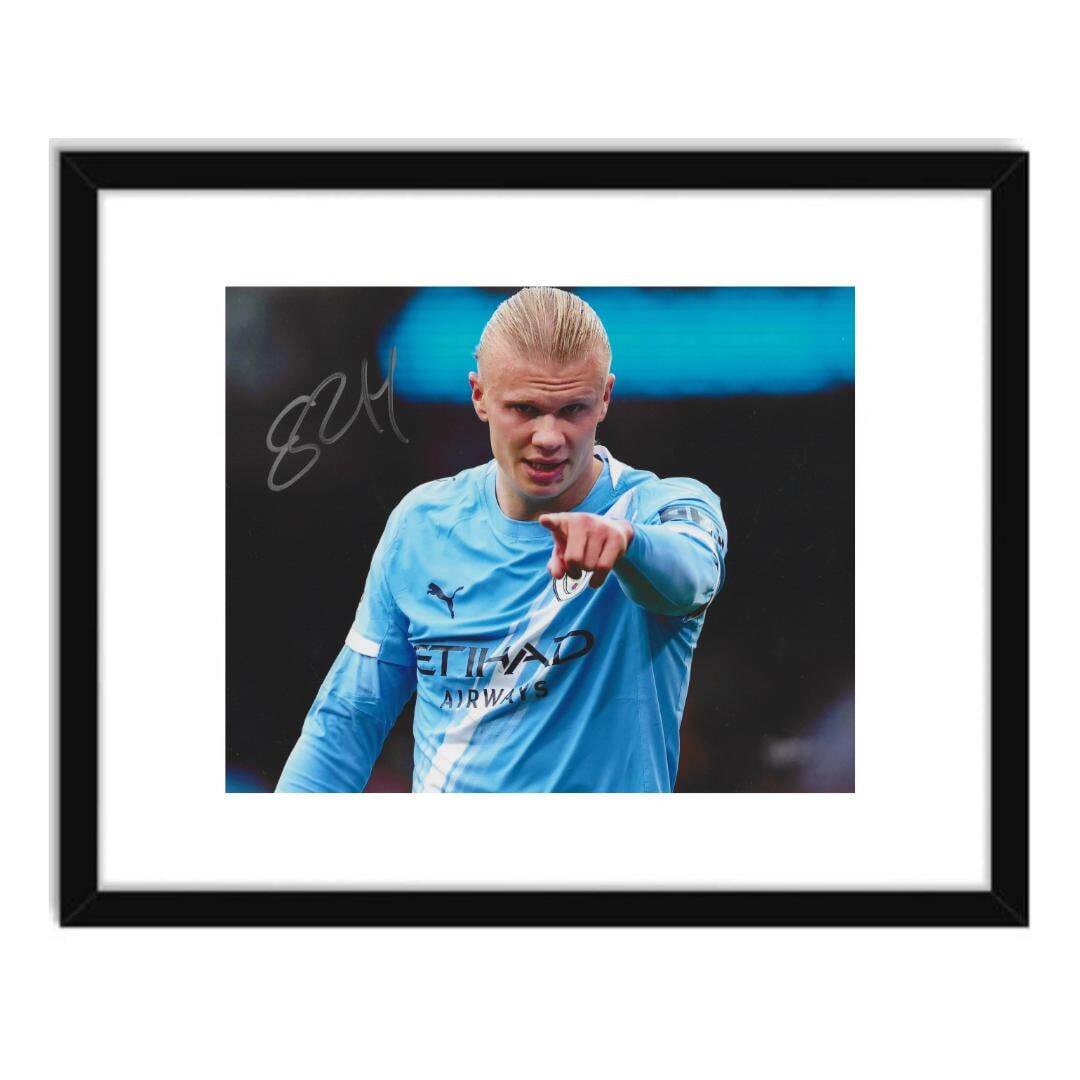 Erling Haaland 2 Signed Photo Print Autograph Wall Art