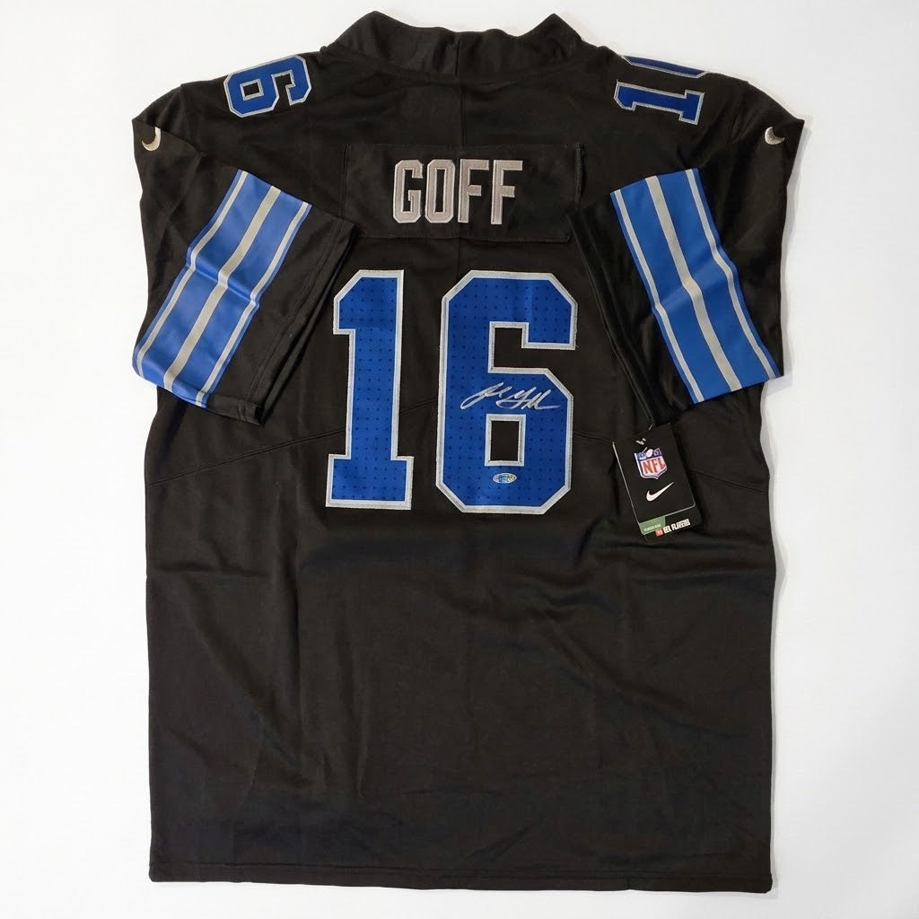Jared Goff Detroit Lions #16 autographed football jersey listing image 1
