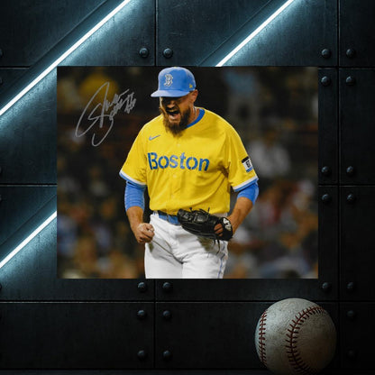 John Schreiber Boston Red Sox printed signature-style 8x10 photo art reprint, product image 3 of 3; not hand-autographed